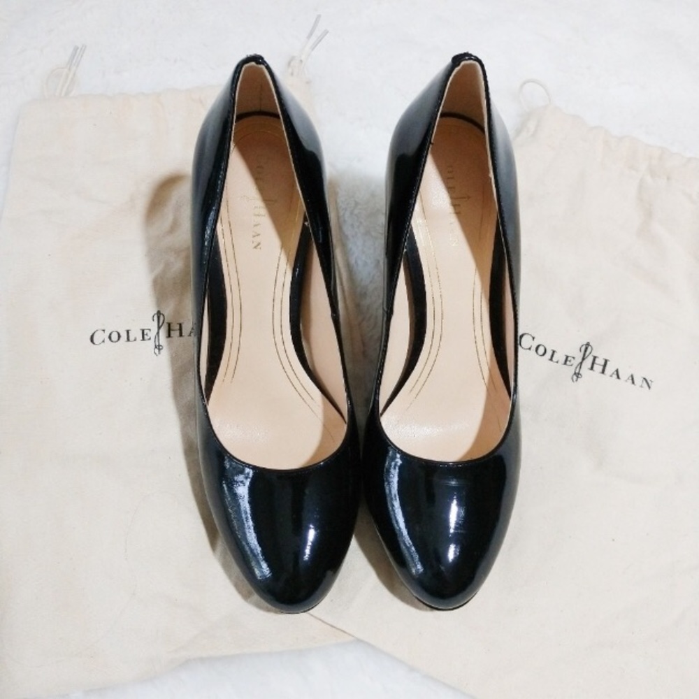 Cole Haan Black Patent Nike Air Heels - Picture 3 of 6